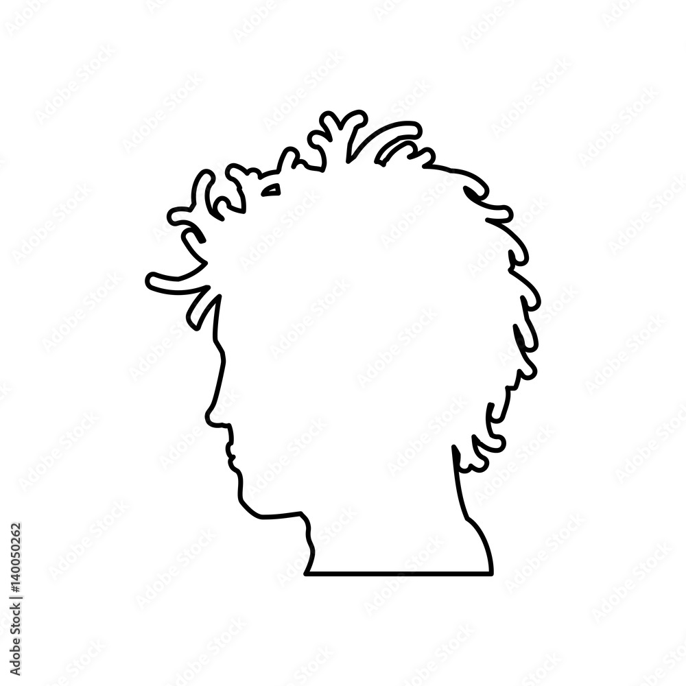 Man head silhouette icon vector illustration graphic design