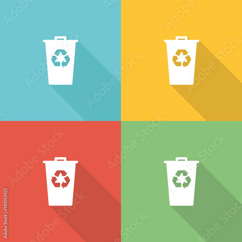 Recyling Flat Icon Concept photo