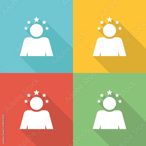 Optimistic Flat Icon Concept