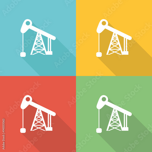 Oil Pump Flat Icon Concept