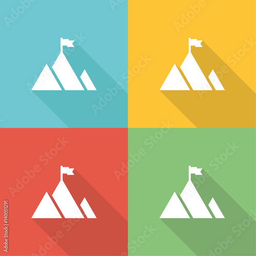 Mission Flat Icon Concept