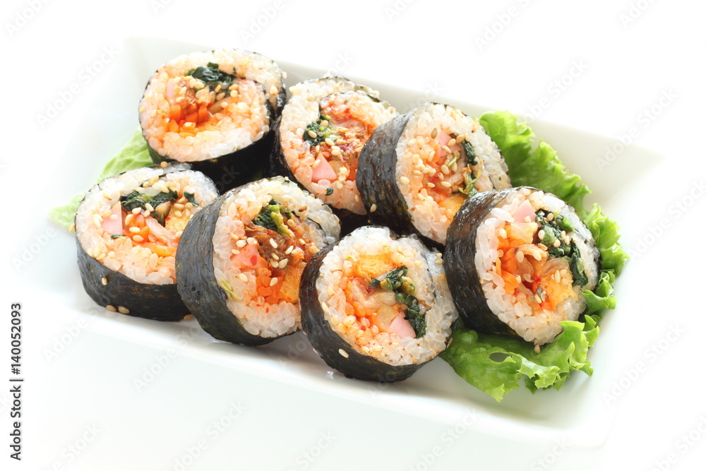 korean food, Gimbap korean food, Gimbap
