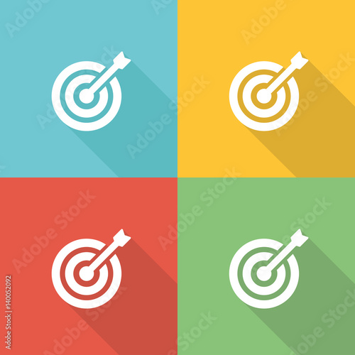 Goals Flat Icon Concept