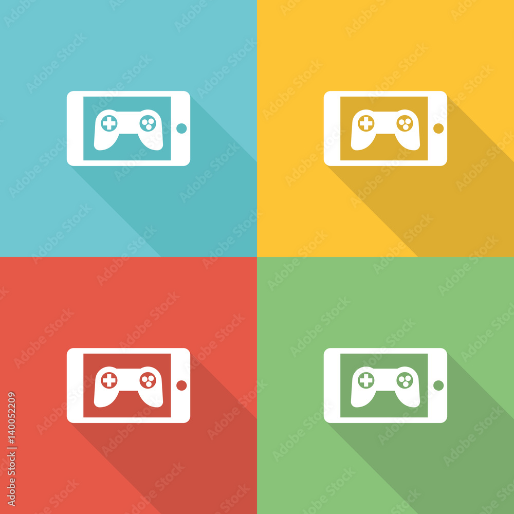 Gaming Apps Flat Icon Concept Gaming Apps Flat Icon Concept