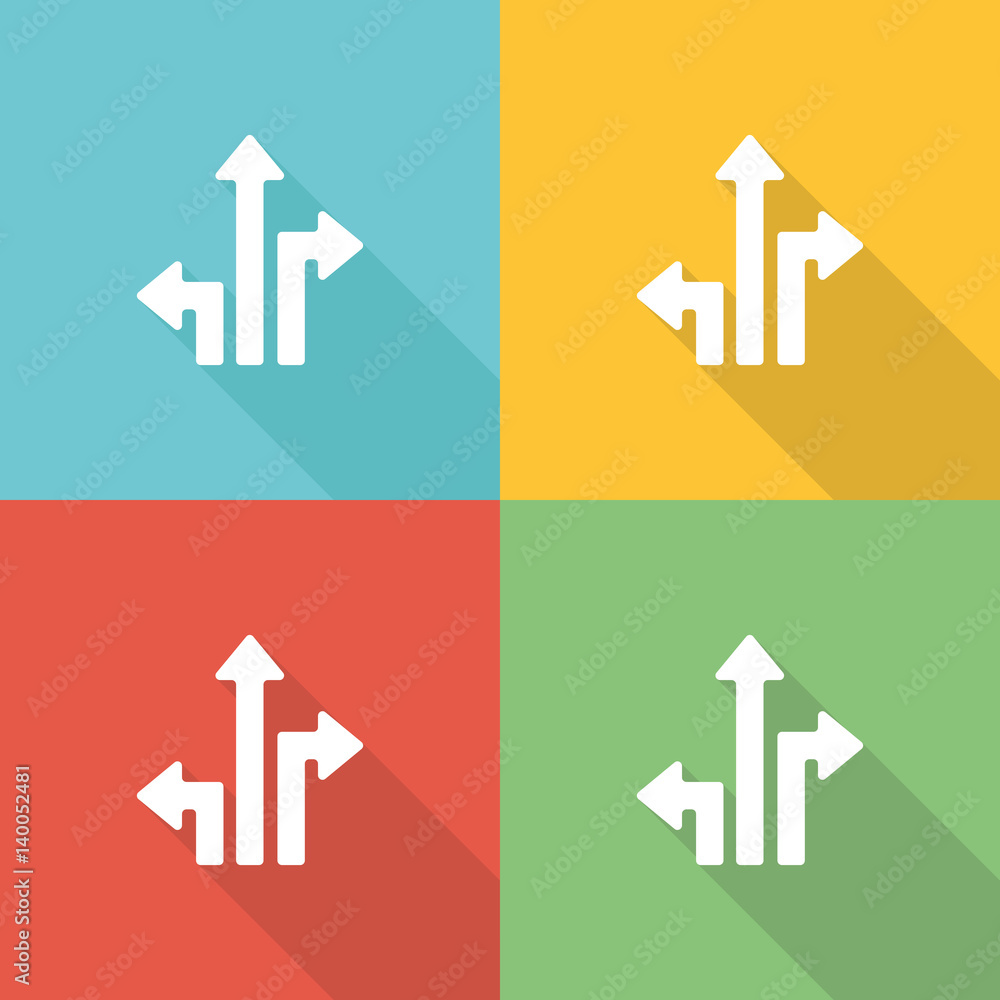 Direction Flat Icon Concept Direction Flat Icon Concept