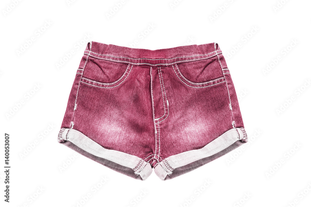 Denim shorts isolated
