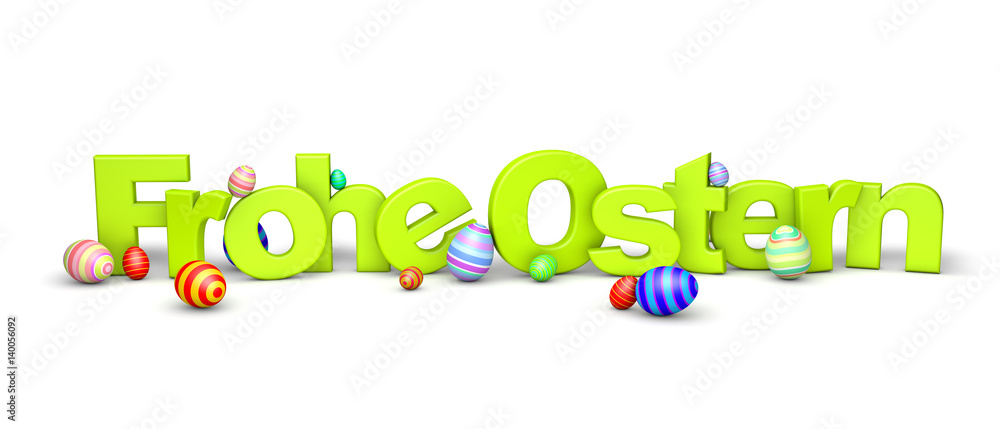 Fototapeta premium Frohe Ostern / 3d