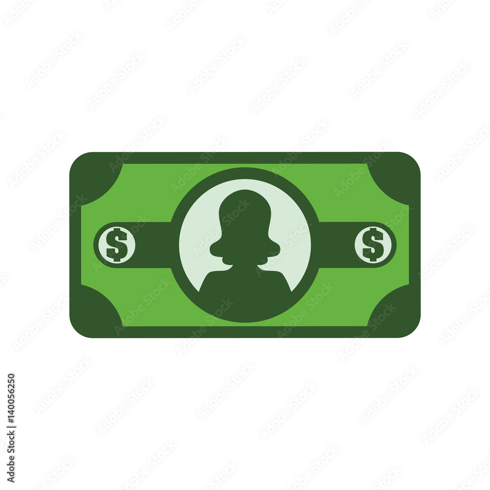 Billet of money vector illustration graphic design Billet of money vector illustration graphic design
