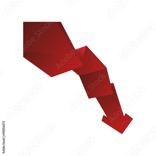 Arrow down decrease icon vector illustration graphic design