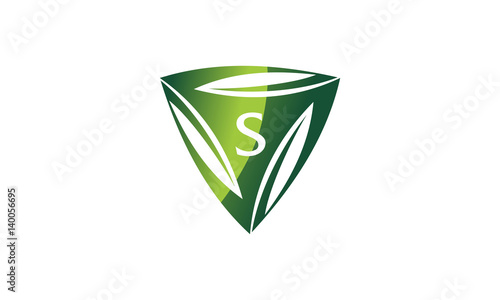 Swoosh Leaf  Dynamic Rotation Center Letter S