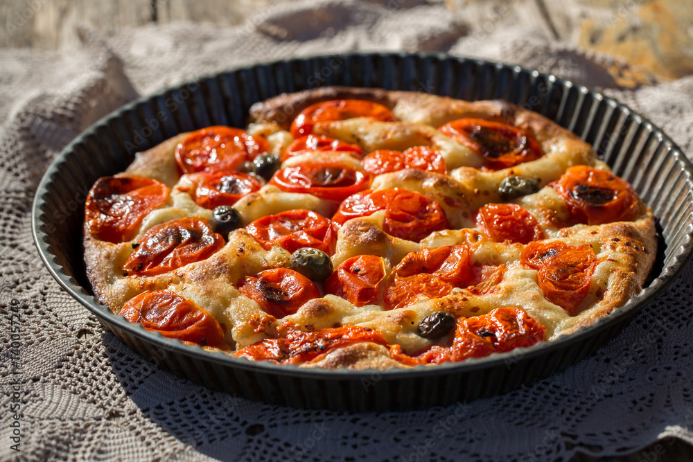 Italian focaccia bread Italian focaccia bread