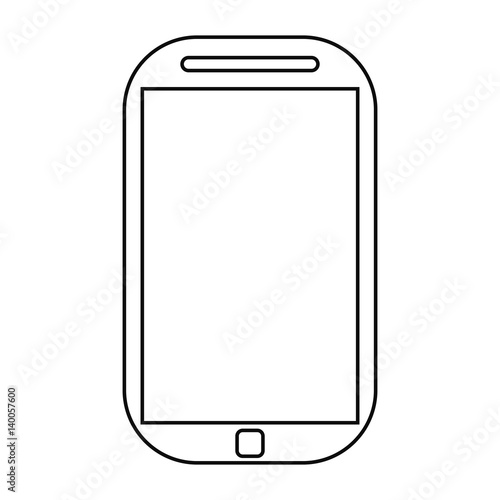 smartphone mobile technology mobile line vector illustration eps 10