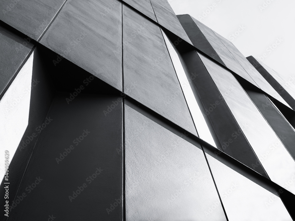 Modern Architecture detail Facade design Black and White