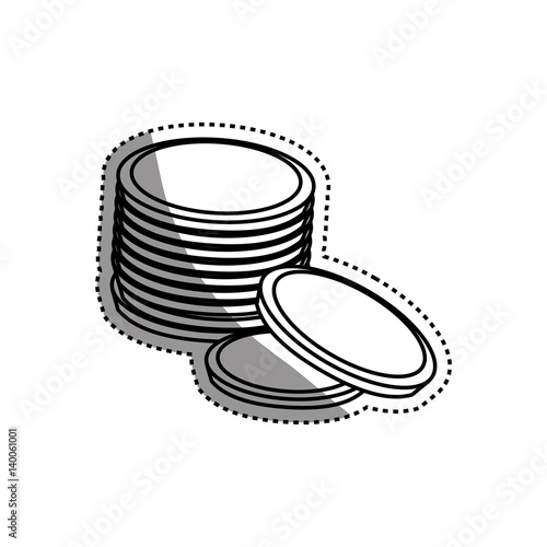 Coins of money vector illustration graphic design