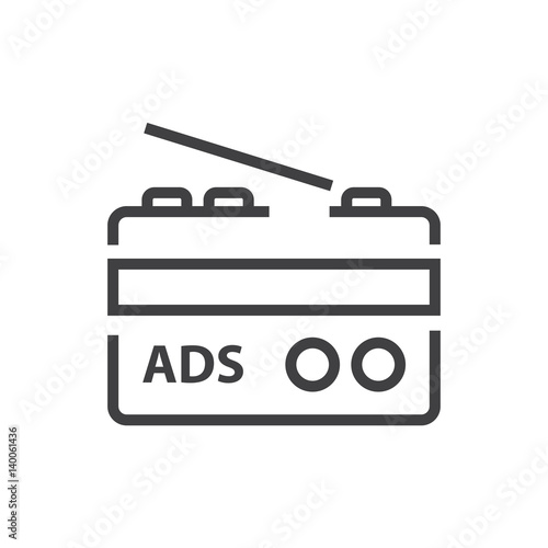 Radio Advertisement Line icon