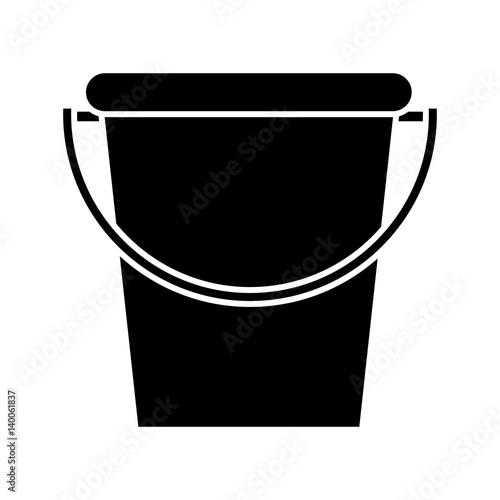 bucket garden tool pictogram vector illustration eps 10