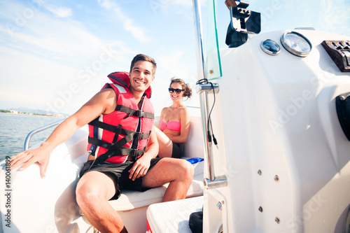 Young Couple On Boat © nullplus
