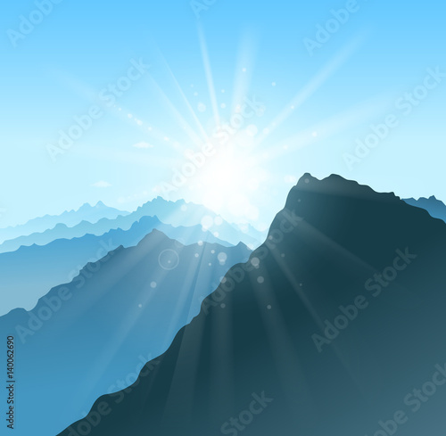 mountain sunlight