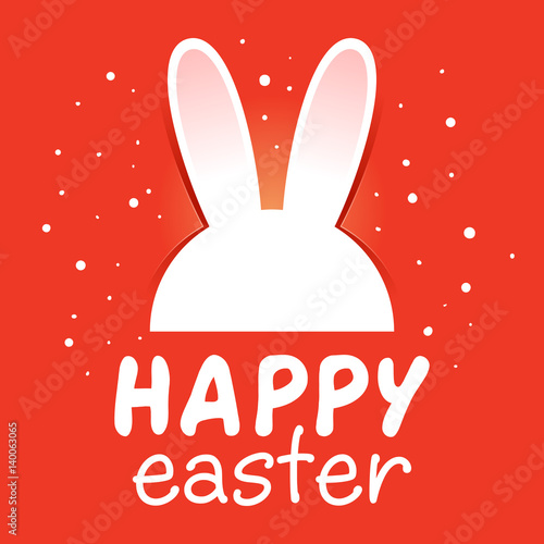 Easter Greetings In Red Background