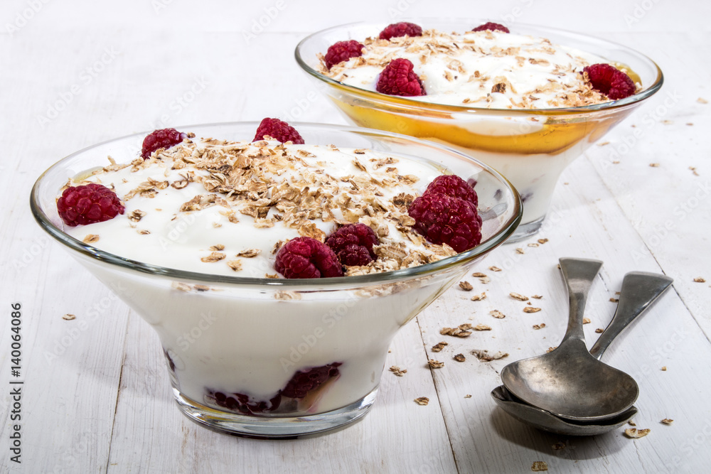 traditional scottish dessert, cranachan with raspberry traditional scottish dessert, cranachan with raspberry