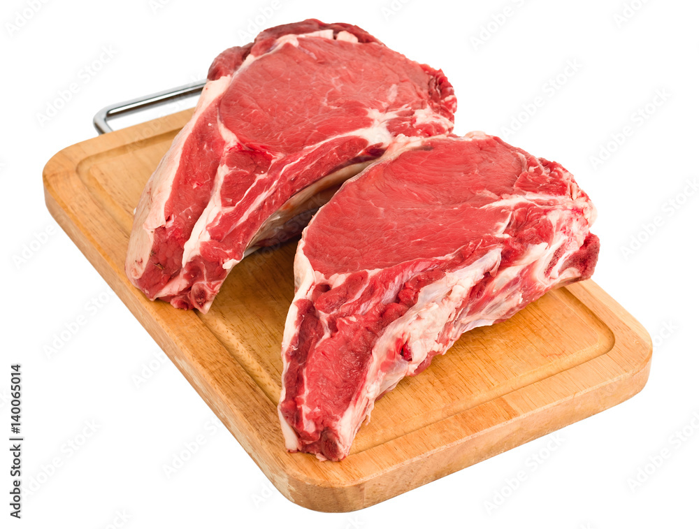 Raw meat isolated