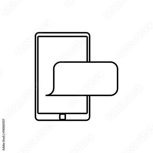 Smartphone mobile technology icon vector illustration graphic design