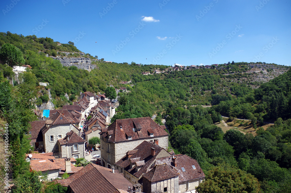 vue du village de rocamadour, france
