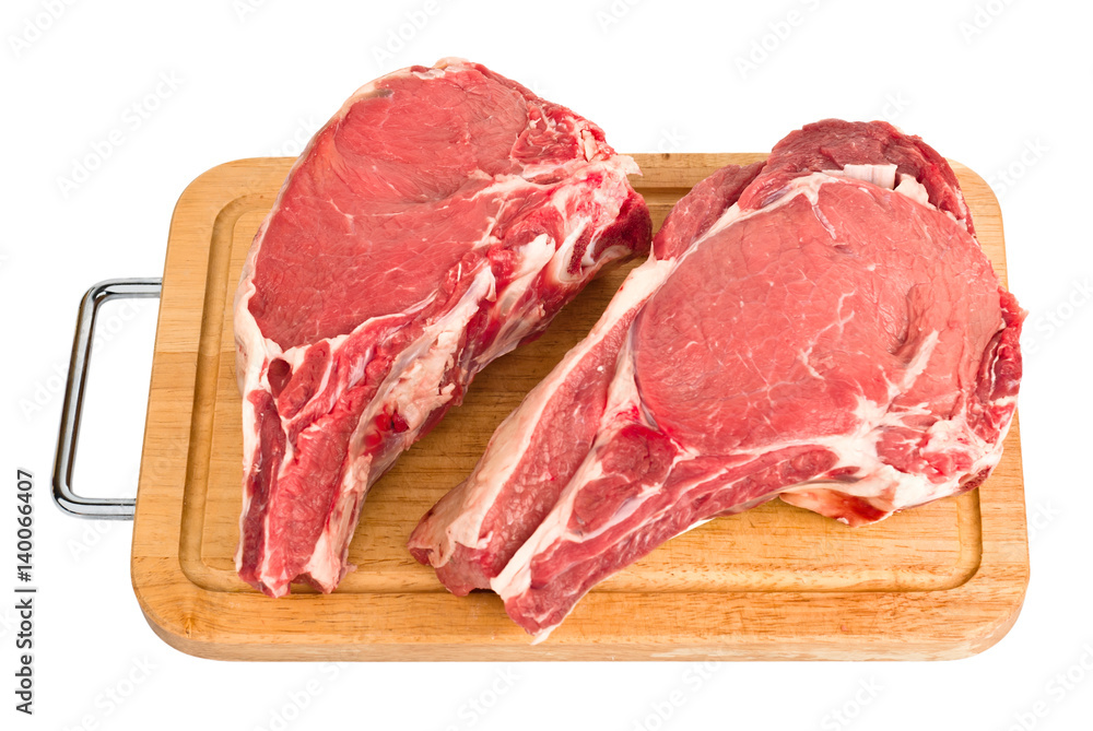 Raw meat isolated