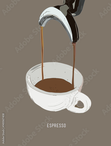 espresso double shot , coffee machine.