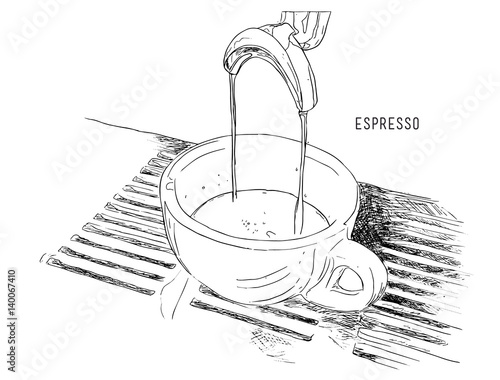 espresso double shot , coffee machine.