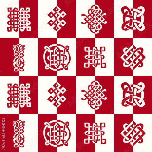 seamless pattern with Celtic art and ethnic ornaments for your design