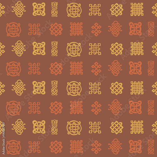 seamless pattern with Celtic art and ethnic ornaments for your design