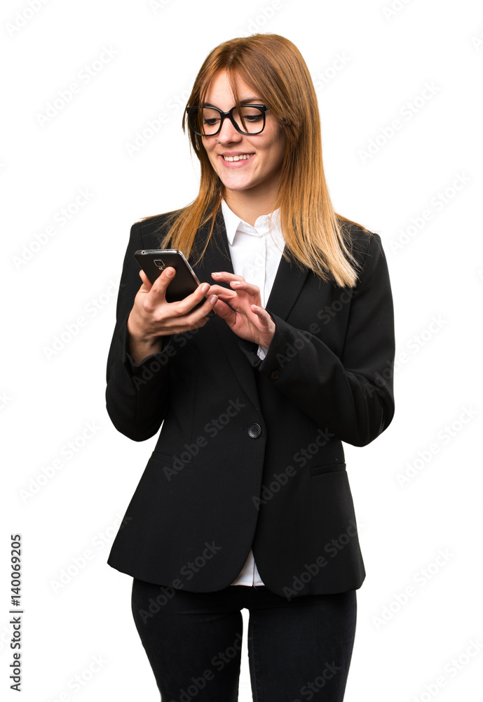 Young business woman talking to mobile Young business woman talking to mobile