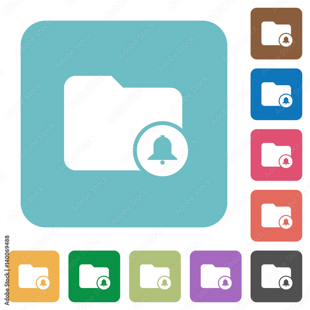 Directory alerts rounded square flat icons Directory alerts rounded square flat icons