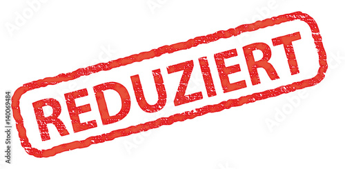 Stempel Reduziert, rot