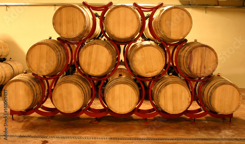 wine cellar with wine barrels_2