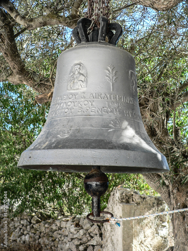 Obraz premium Beautiful historic old ancient bell in Zakynthos isladn Greece