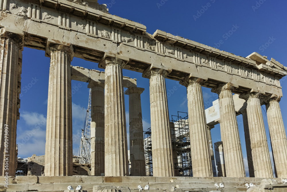 Fototapeta premium The Parthenon in the Acropolis of Athens, Attica, Greece