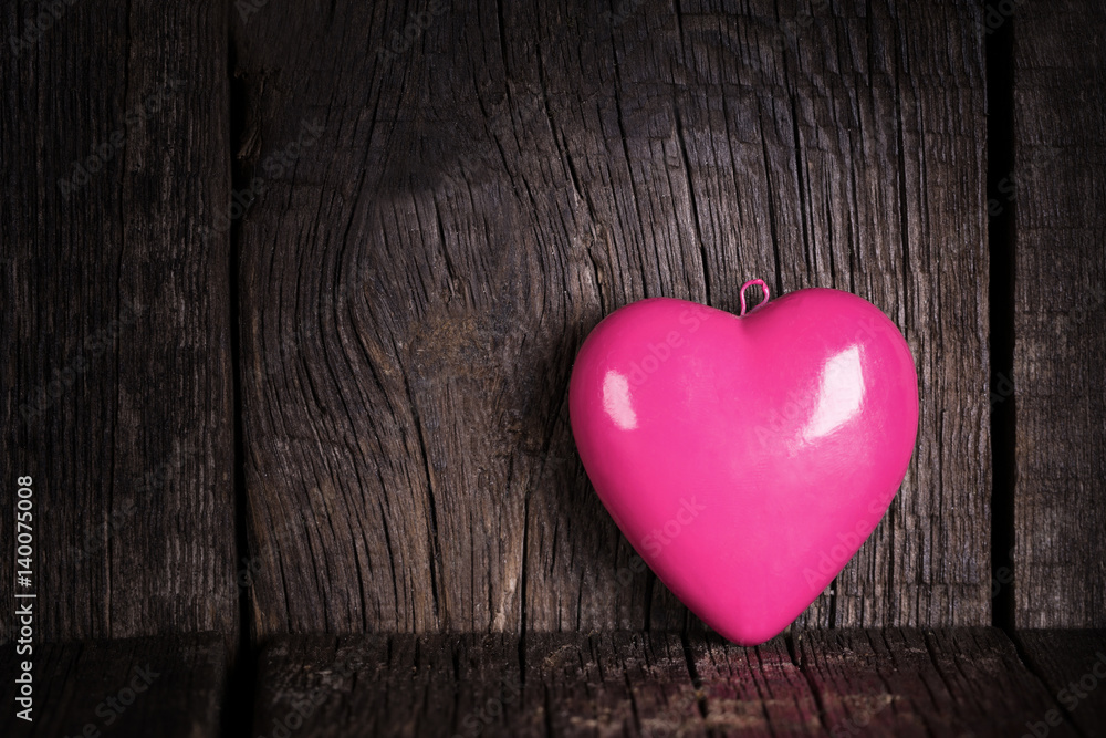 Heart shapes on wooden background Heart shapes on wooden background