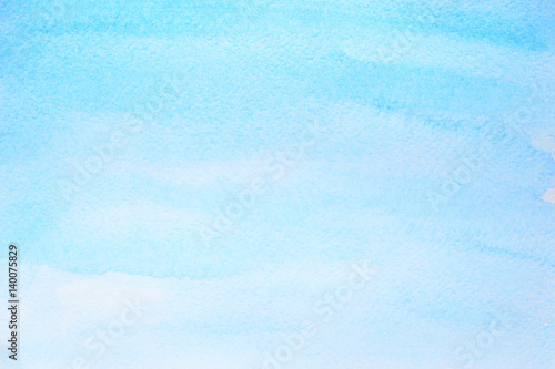Cyan blue watercolor abstract background © Roman Sigaev