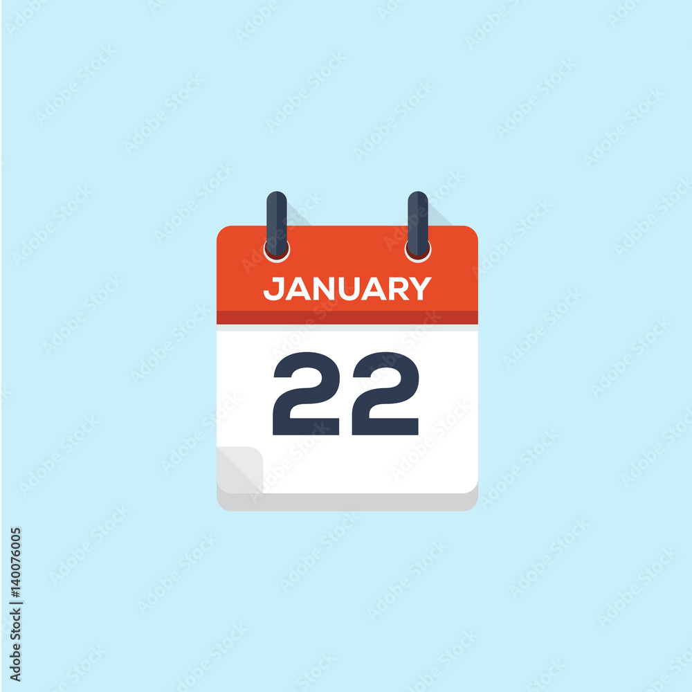 22. january calendar, vector illustration Stock Vector | Adobe Stock