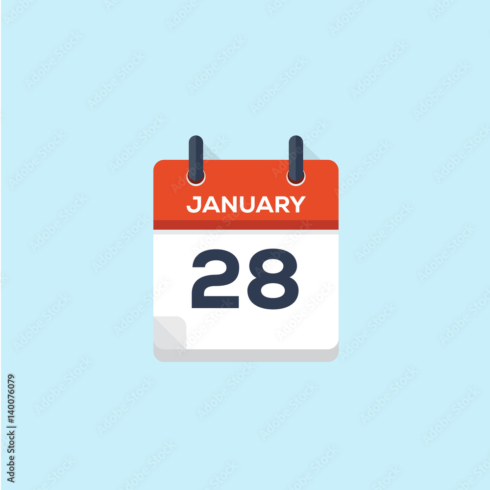 28. january calendar, vector illustration 28. january calendar, vector illustration
