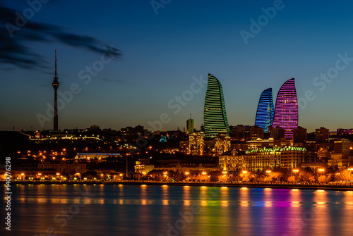 Night view of Baku, Azerbaijan