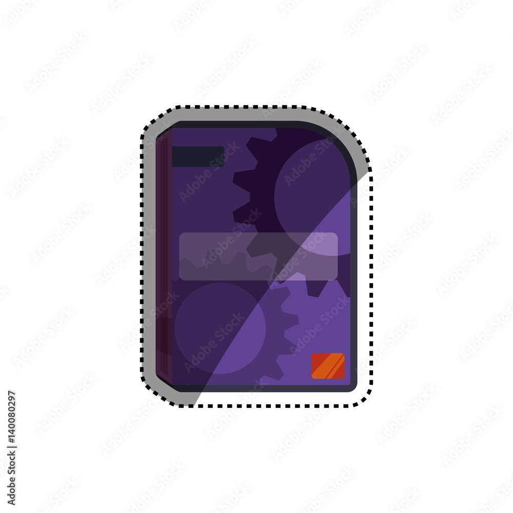 Fototapeta premium Software computer box icon vector illustration graphic design