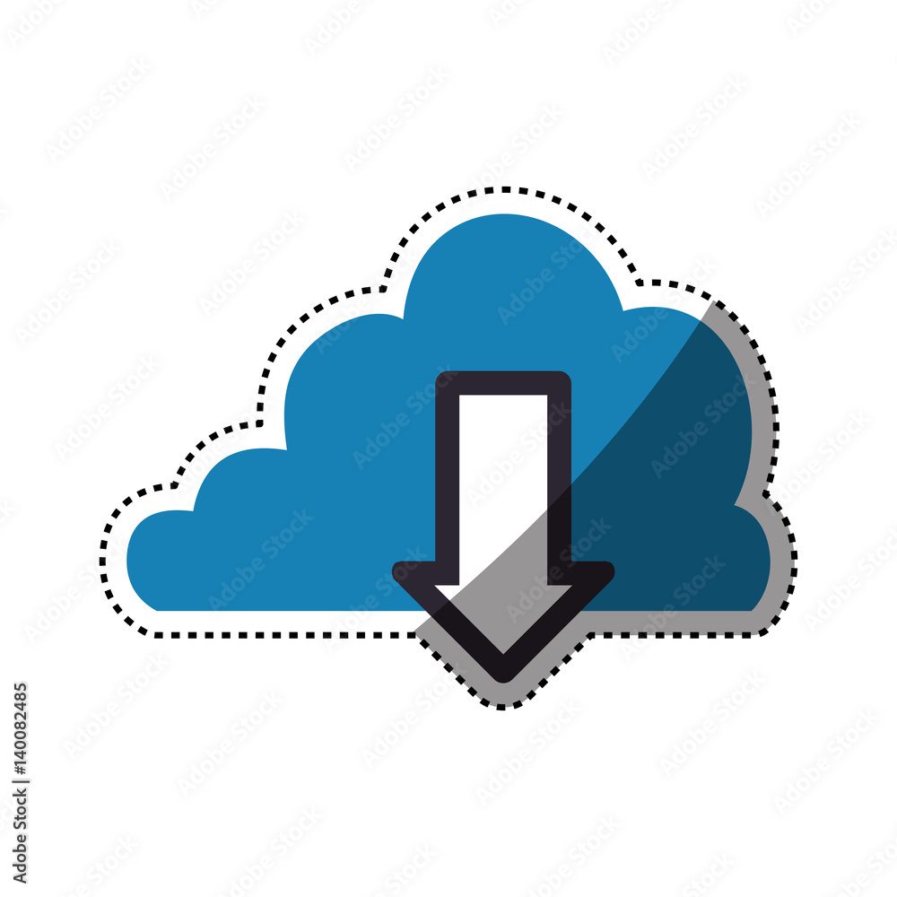 Cloud computing technology icon vector illustration graphic design Cloud computing technology icon vector illustration graphic design