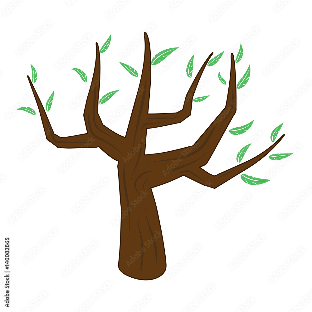 tree isolated illustration on white background tree isolated illustration on white background