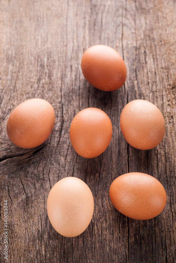 Eggs on a table Eggs on a table