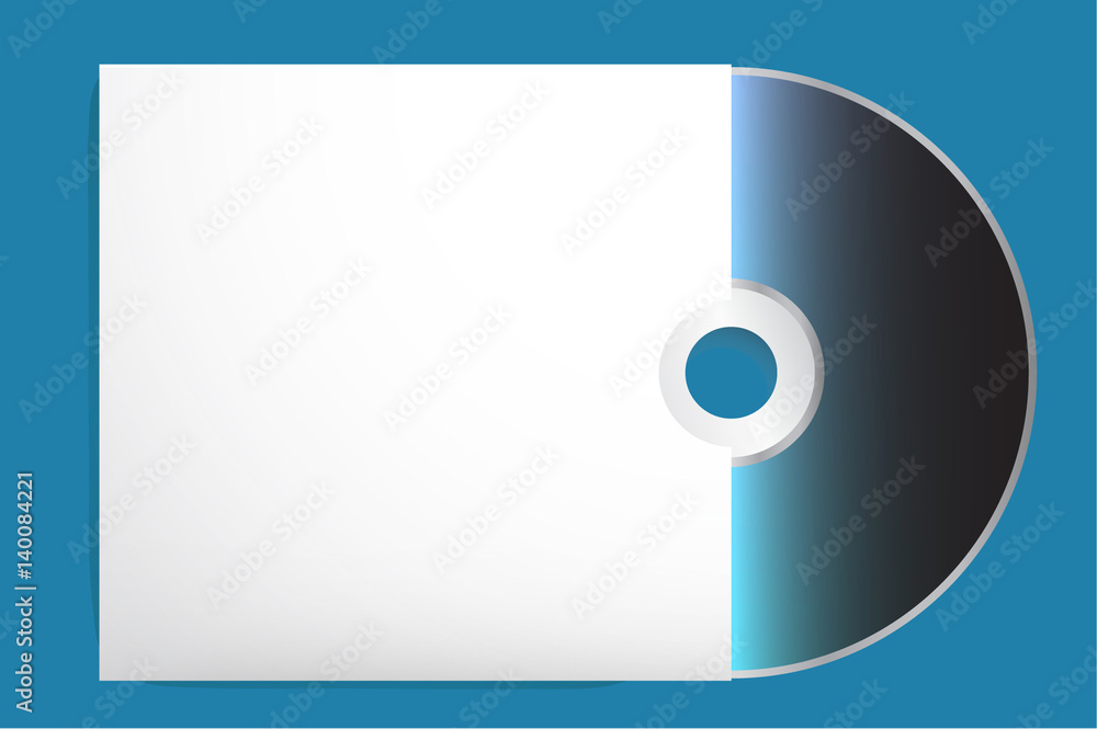 Blank Cd With Cover Template. Vector Illustration, eps 10 Blank Cd With Cover Template. Vector Illustration, eps 10