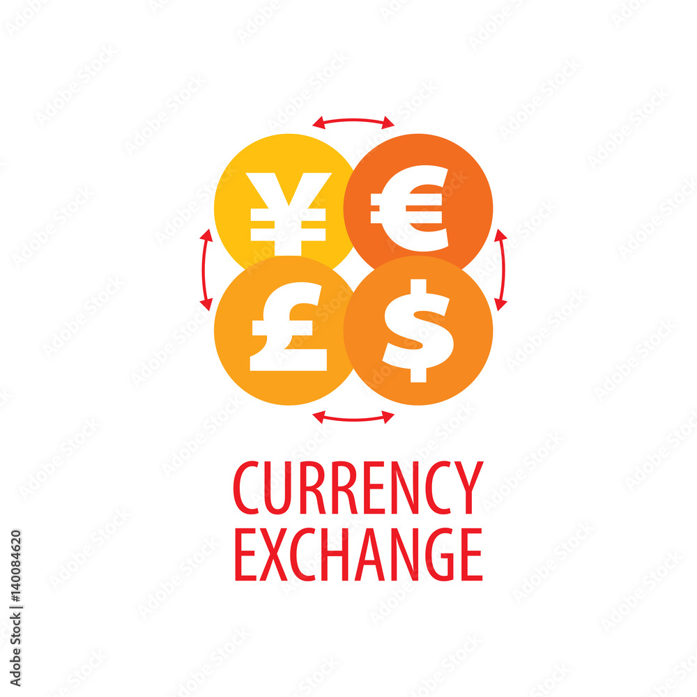 Obraz premium vector logo currency exchange