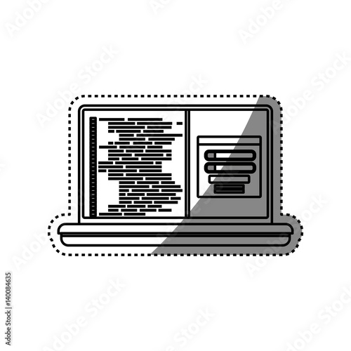 Computer programming technology icon vector illustration graphic design